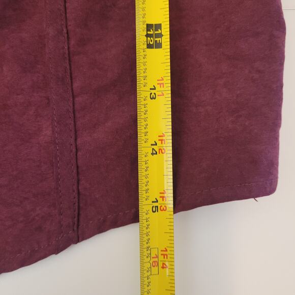 Kirious Juniors Puff Sleeve Corset Crop Top XL Square Neck Deep Maroon Romantic - Picture 6 of 7